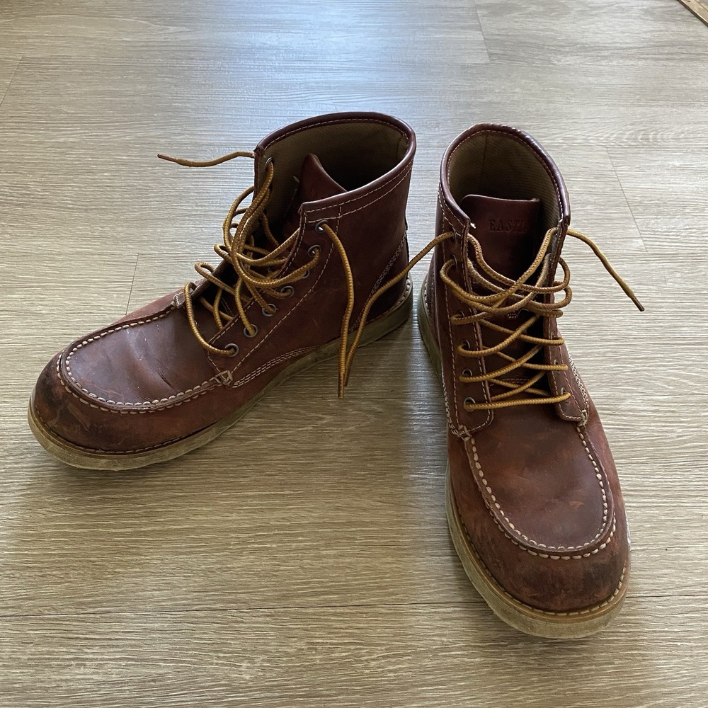 Eastland Lumber Up Mock Toe Work Boots Men's 10.5 Peanut Brown Workwear Leather